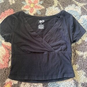 SO Women's Elegant Black Crop Top